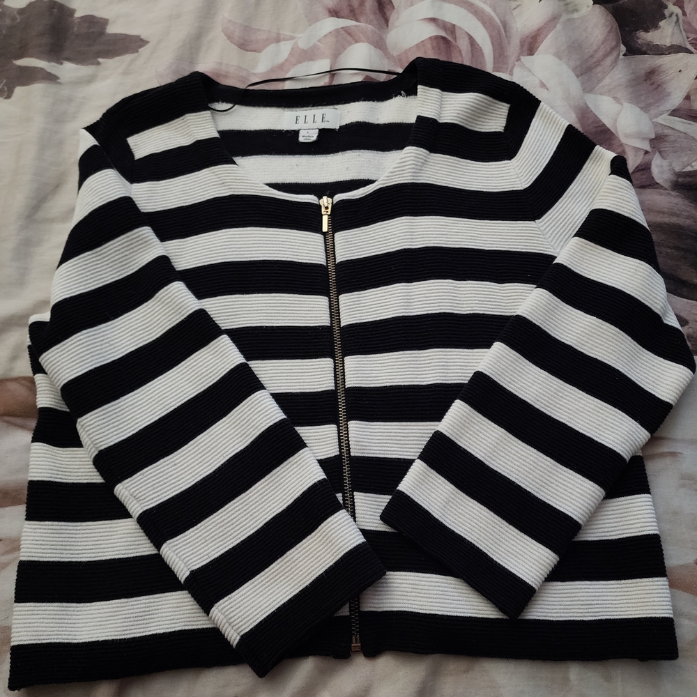Black and White Striped Sweater